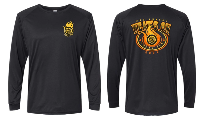 Union Printing 5 union printed black long sleeve tshirt